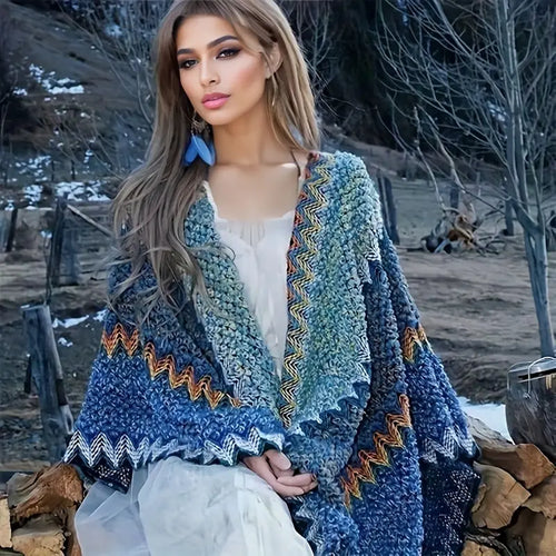 Lune London | Winter Poncho Knit Scarf