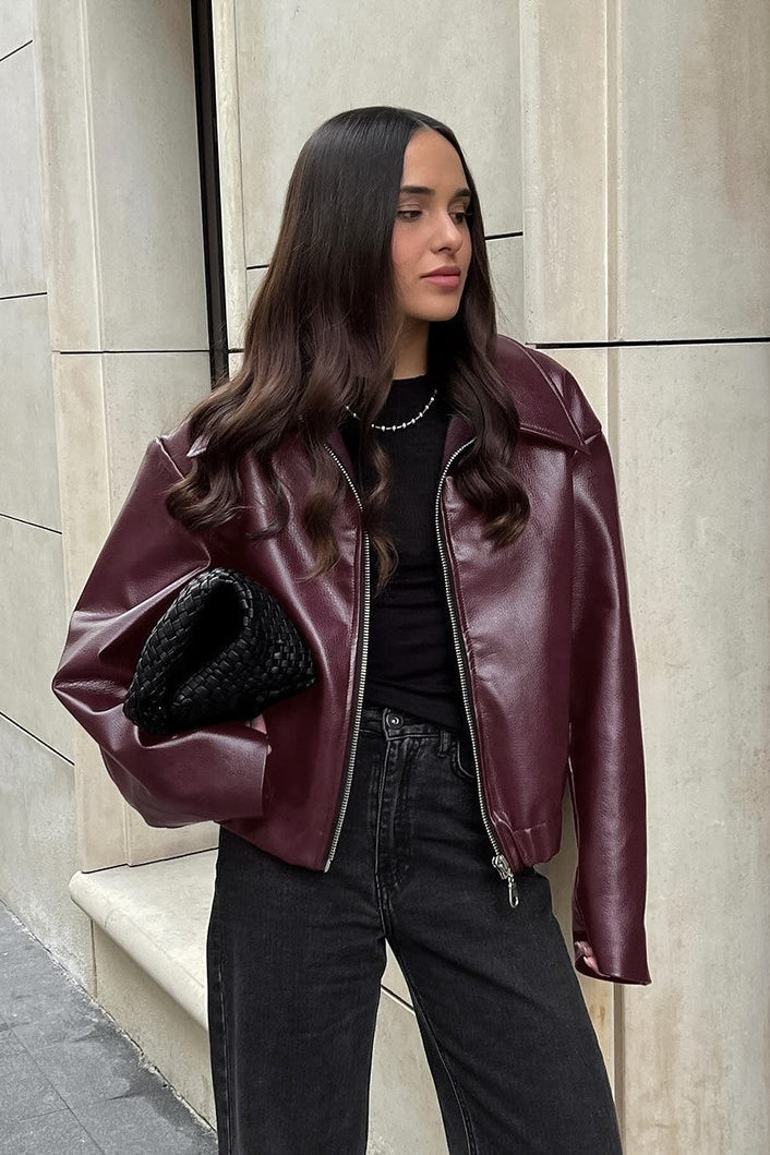 Lune London | Burgundy leather jacket
