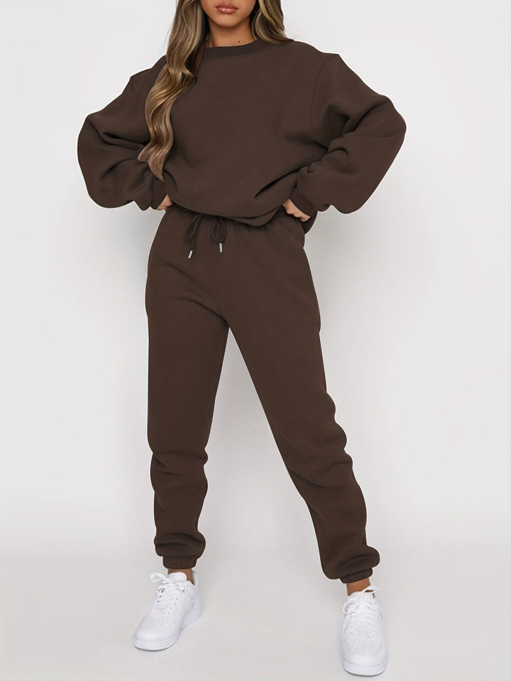 Lune London | Jogging Set - Oversized Sweatshirt & High-Waisted Jogger - Soft & Comfortable