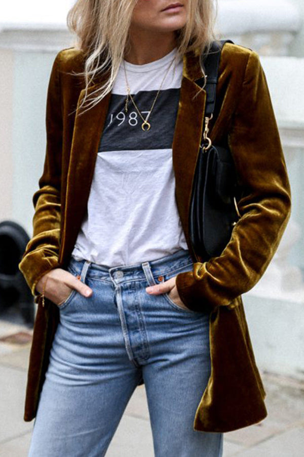 Lune London | Blazer Made Of Velvet In Street Style