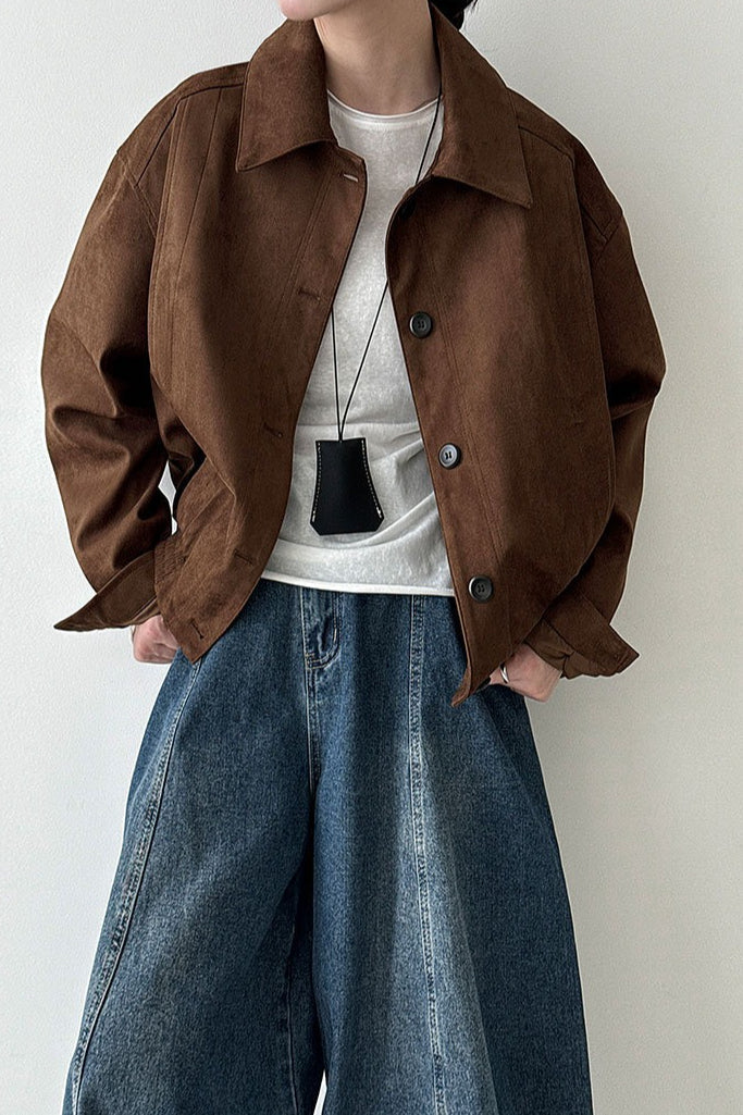 Lune London | Suede Lapel Collar Jacket
