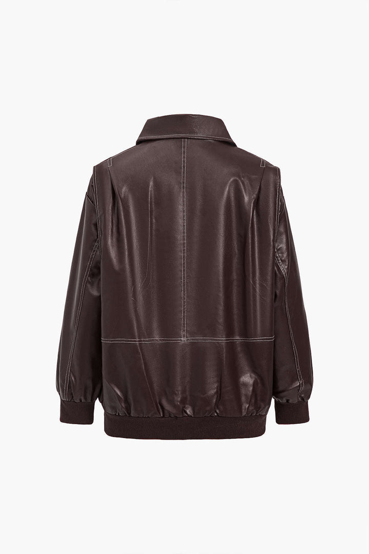 Lune London | Solid Colors Collar Zipper Jacket