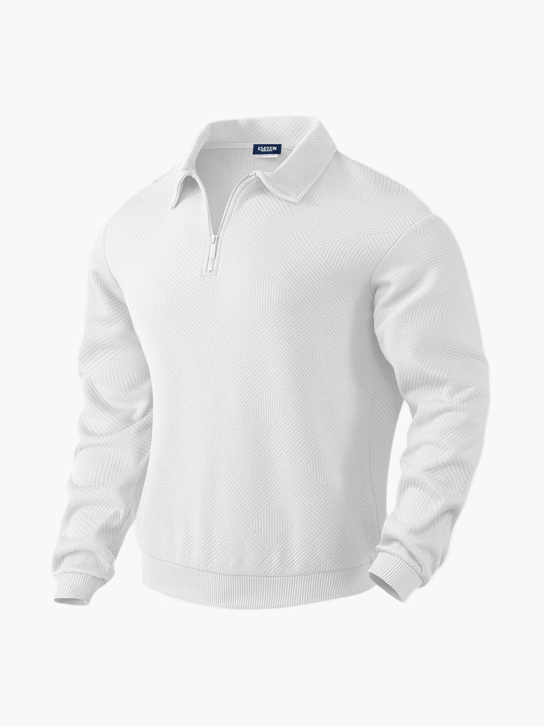 Lune London | Half zip sweater with textured pattern - Smart-casual style for everyday and office
