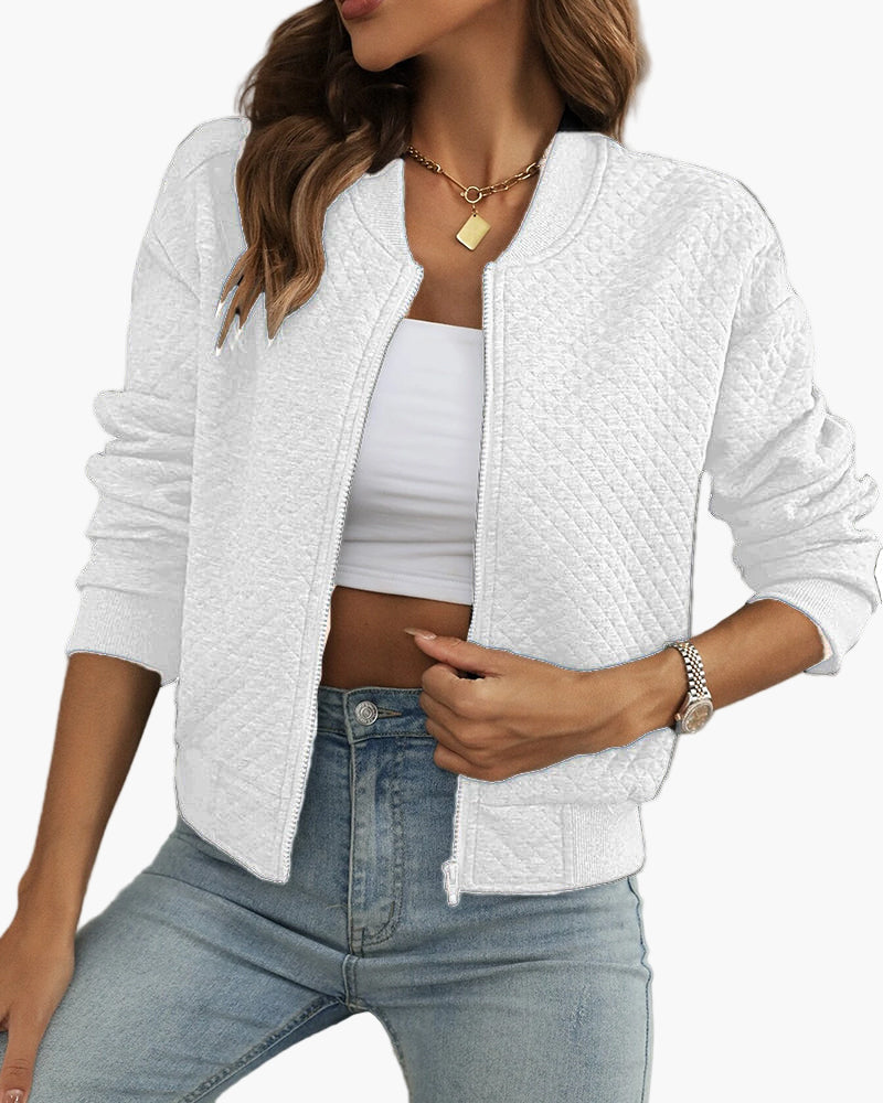 Lune London | Modern quilted bomber jacket casual transition jacket