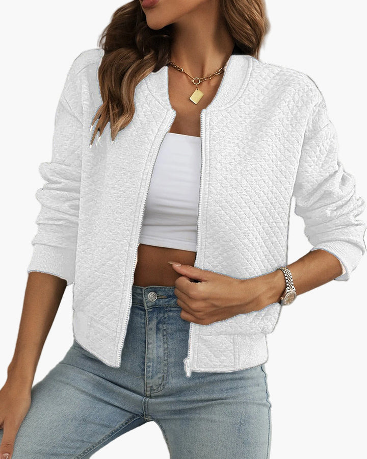 Lune London | Modern quilted bomber jacket casual transition jacket