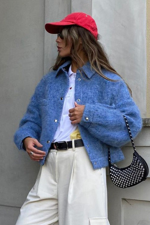 Lune London | Sleeve Blue Wool Jacket