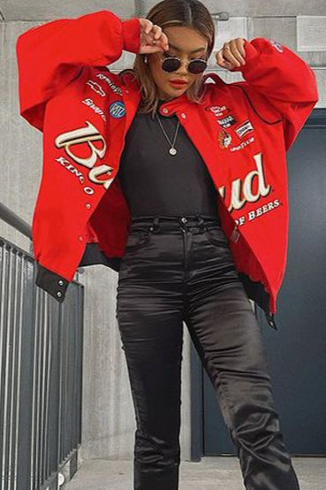 Lune London | Red Print Zip Jacket