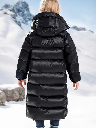 Lune London | Longer Quilted Coat with Hood for Girls Emma