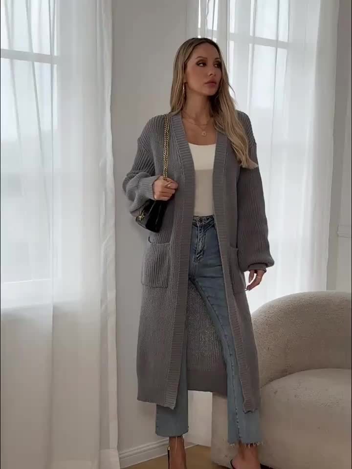 Lune London | Cozy knit cardigan with belt for women