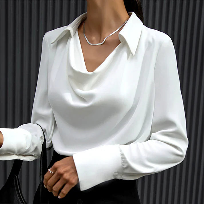 Lune London | Long Sleeve Satin Blouse