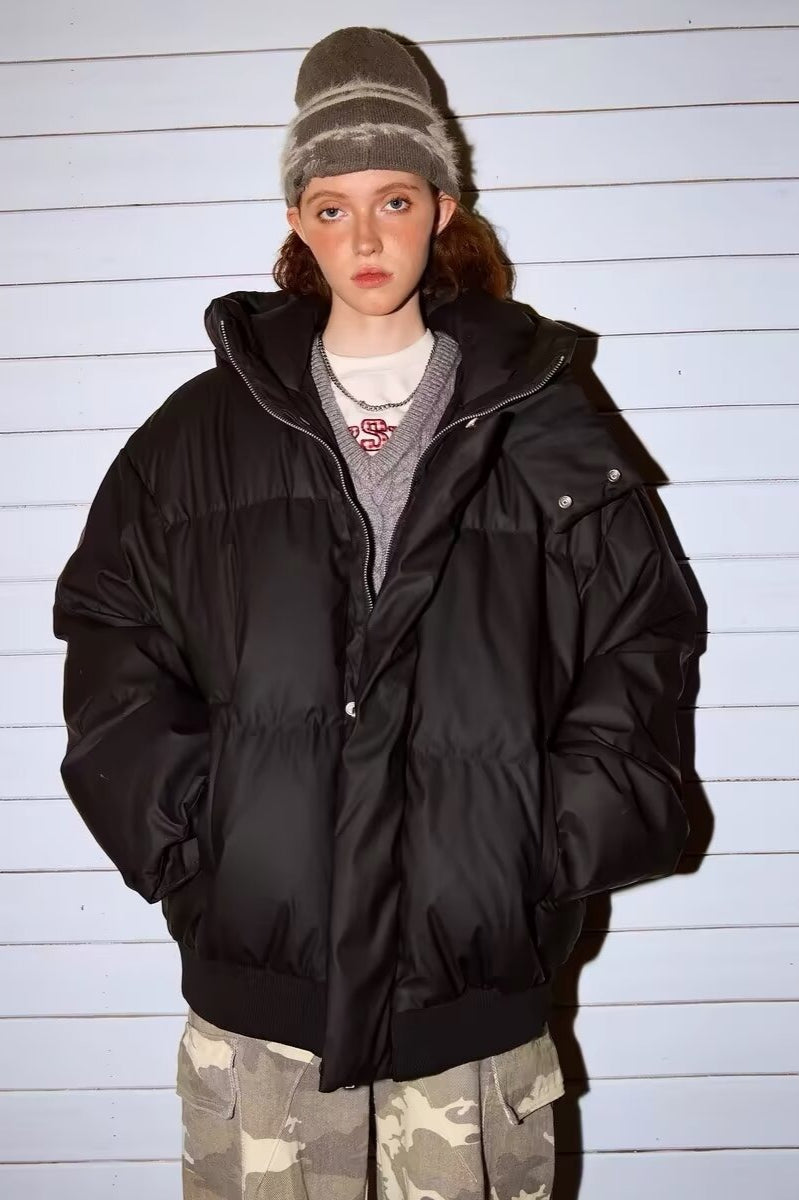 Lune London | Collar High Neck Hooded Down Jacket