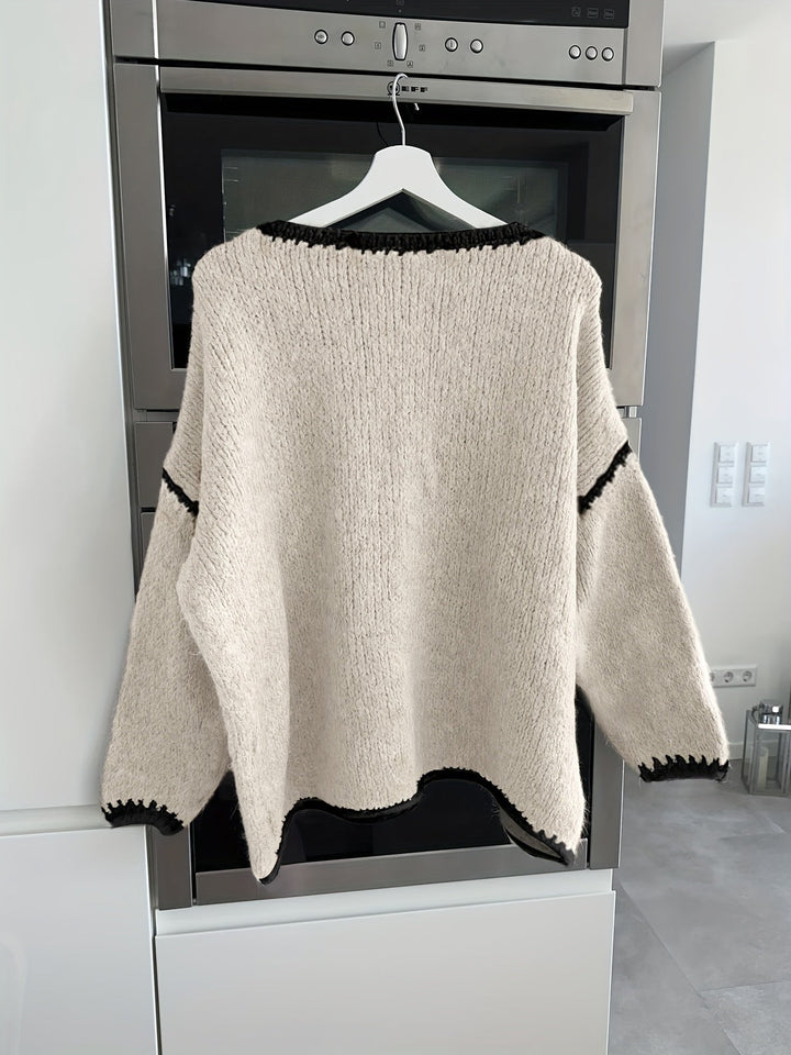 Lune London | Loose Knit Sweater Soft and Cozy Unique Crochet Details