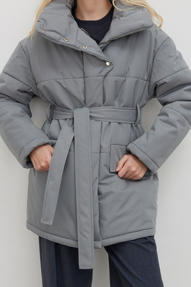 Lune London | Cotton Ties Waist Puffer Jacket