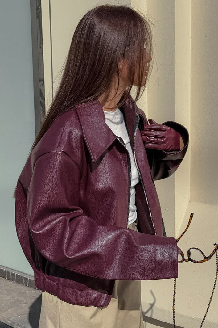 Lune London | Matte Leather Biker Jacket