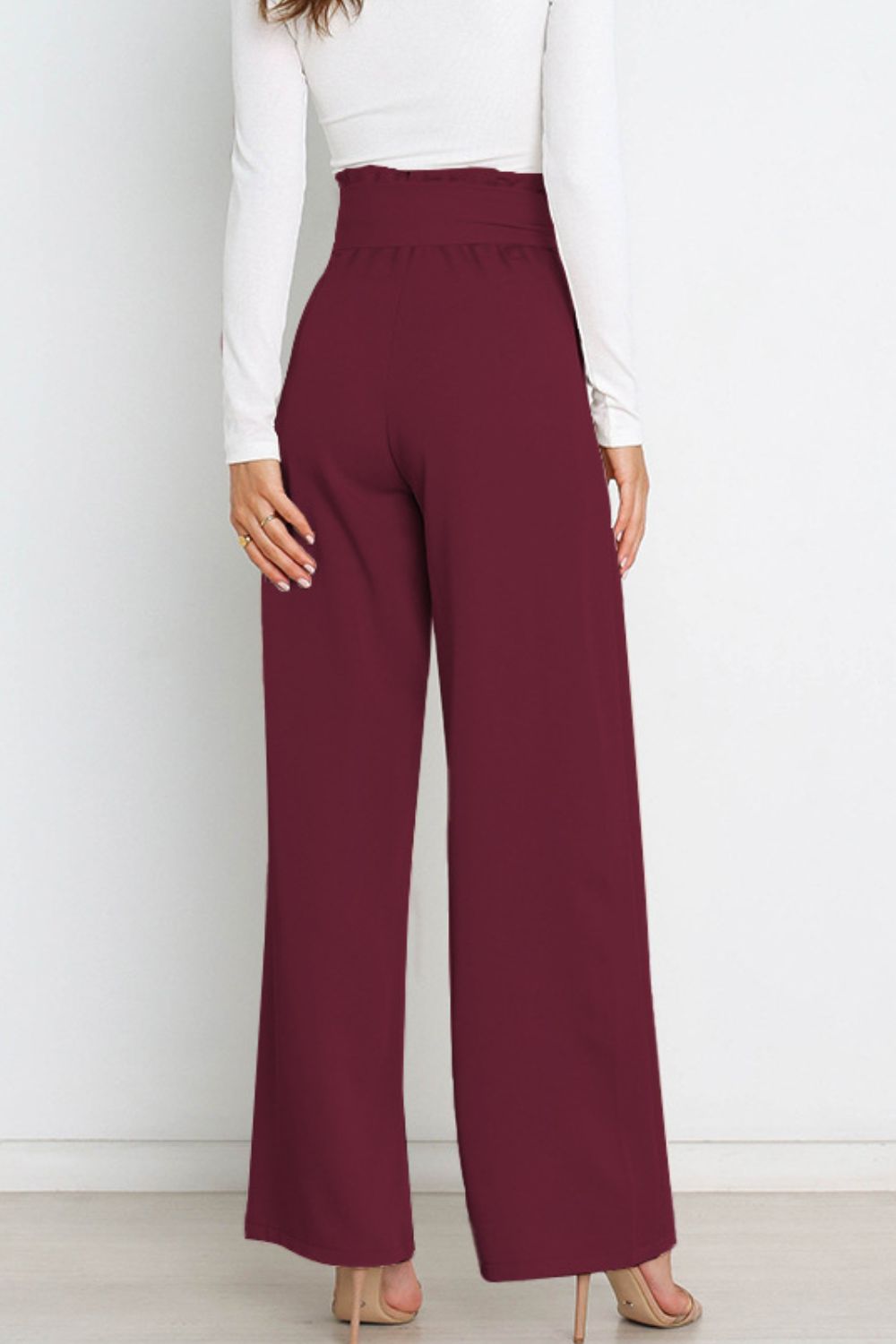 Lune London | High Waist Paperbag Pants with Bow Detail