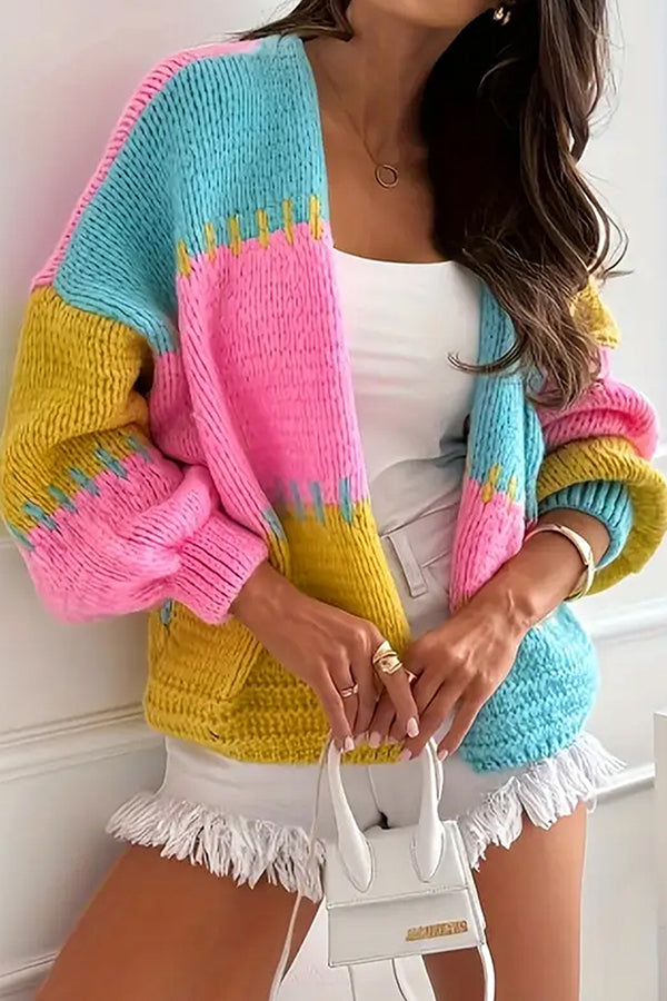 Lune London | Cozy leisure cardigan with contrasting seam detailing