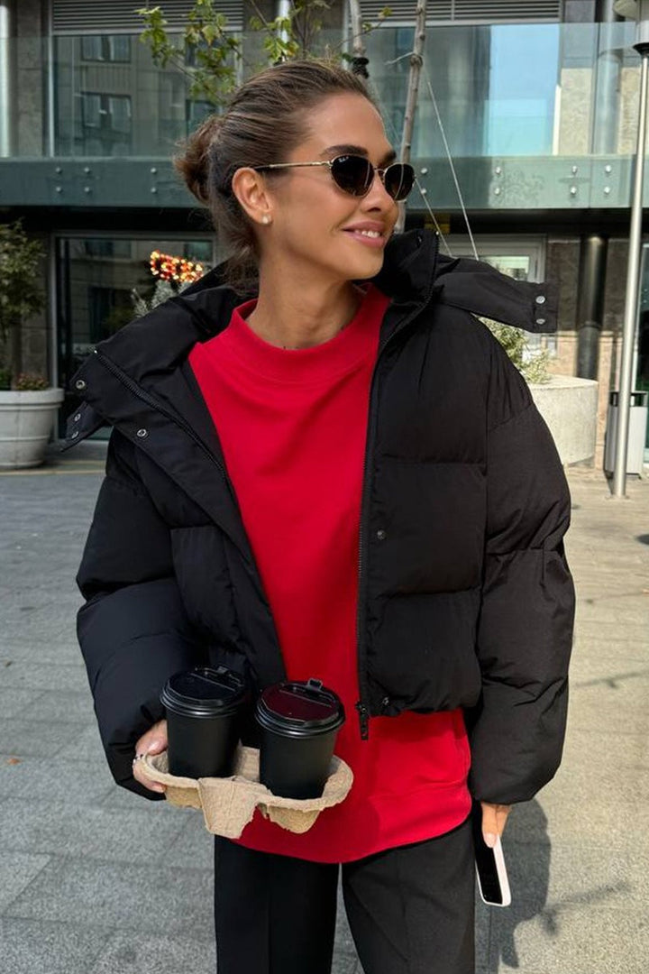 Lune London | Fit Cropped Hooded Puff Jacket