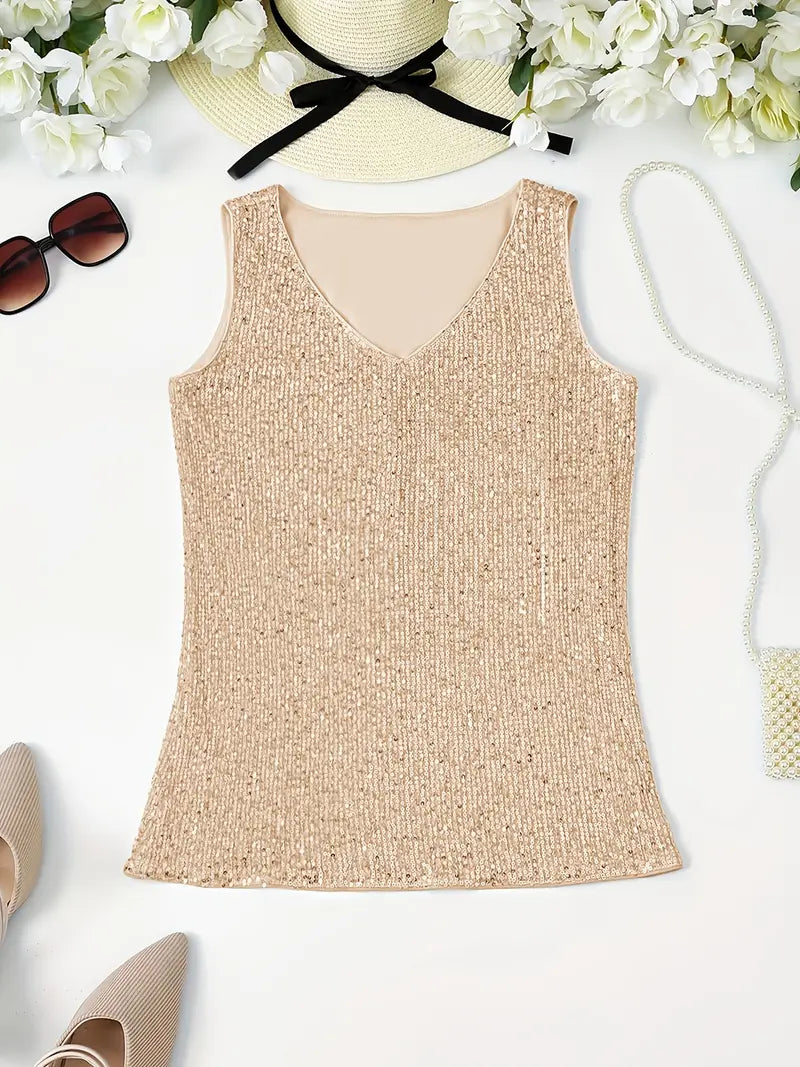 Lune London | Sleeveless Top with Sequins