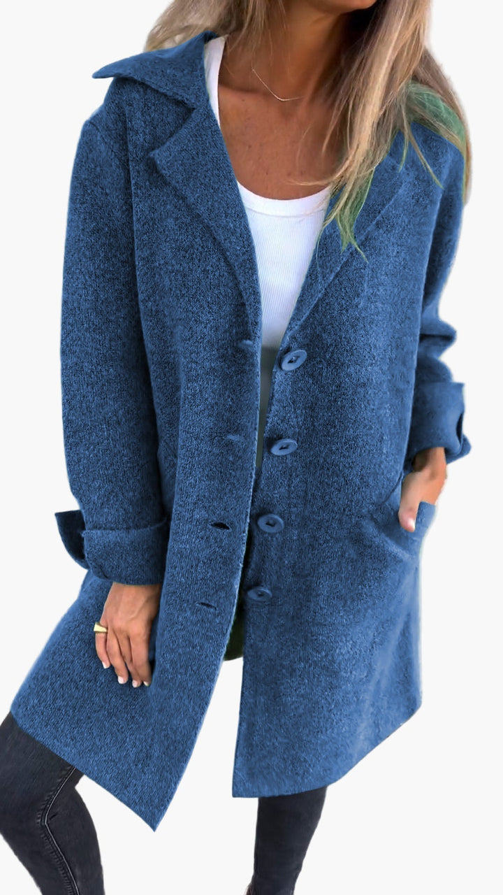 Lune London | Elegant Lapel Coat - Long trench coat for daily wear and the office