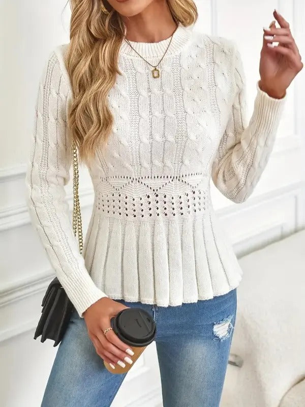 Lune London | Cozy stylish chunky knit sweater with round neckline