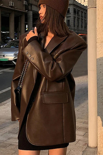 Lune London | PU Leather Blazer Jacket