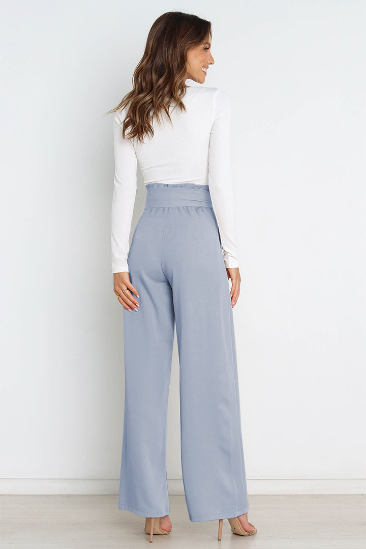 Lune London | High Waist Paperbag Pants with Bow Detail