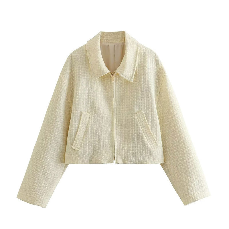 Lune London | Veste courte en tweed Chic d'automne