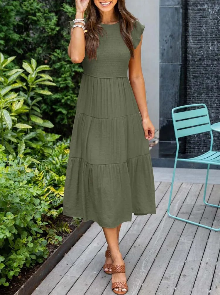 Lune London | Summer dress ruffle details pockets