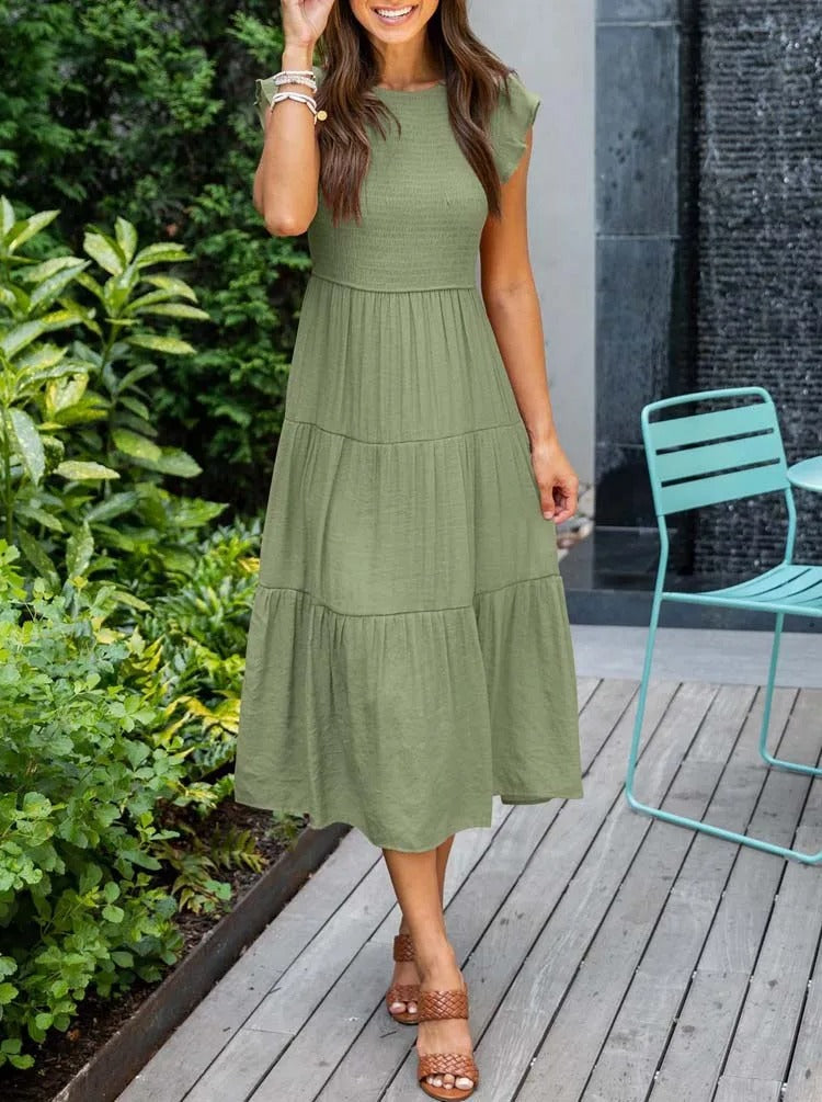 Lune London | Summer dress ruffle details pockets