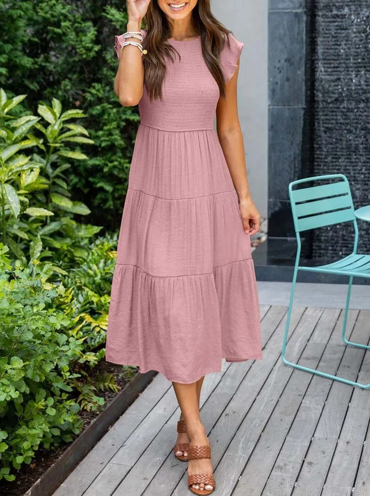 Lune London | Summer dress ruffle details pockets