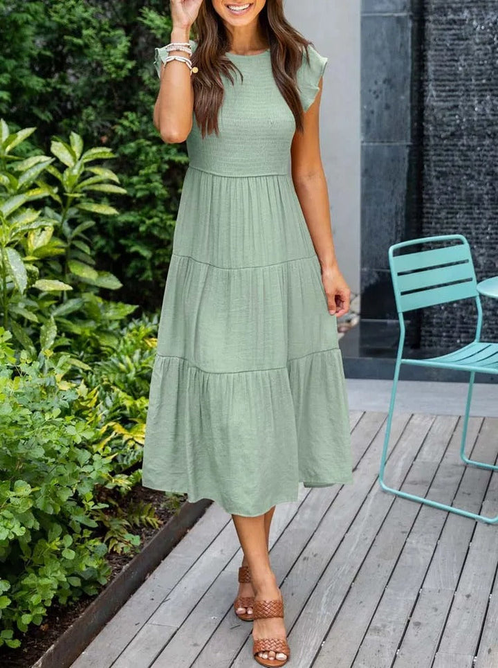 Lune London | Summer dress ruffle details pockets
