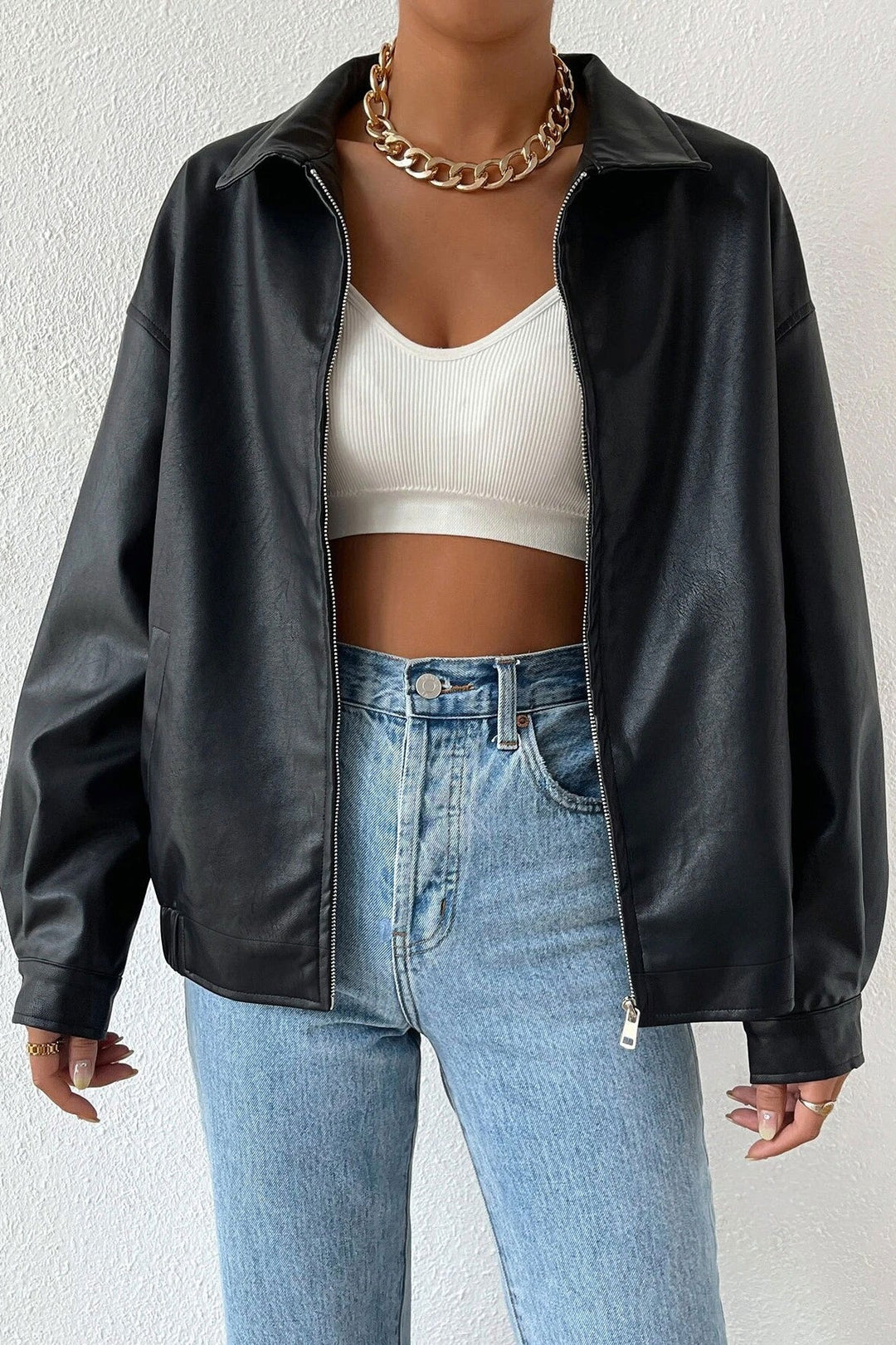 Lune London | Color Faux Leather Jacket