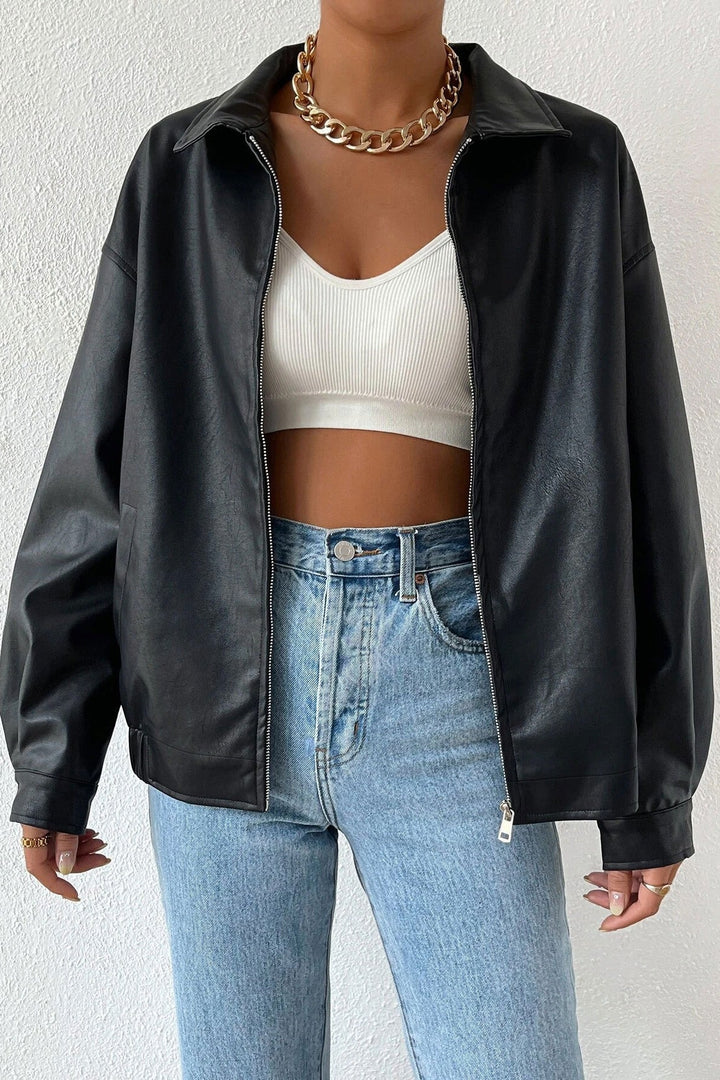 Lune London | Color Faux Leather Jacket