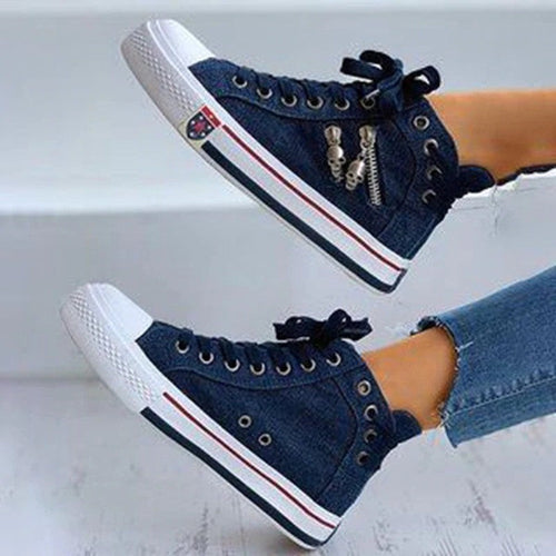 Lune London | Breathable High Top Sneakers for Women in Plus Size