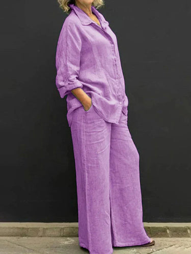 Lune London | Linen Set with Button Placket