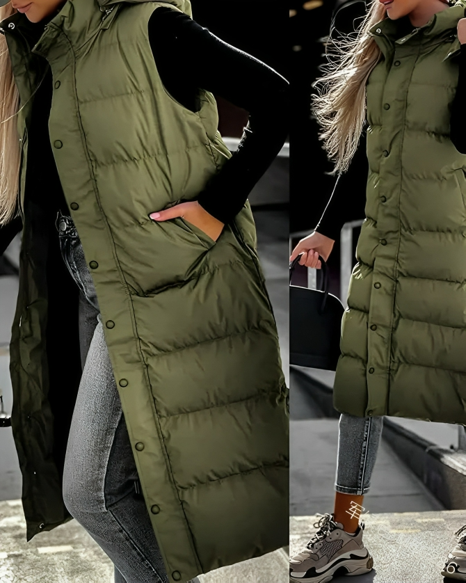 Lune London | Stylish Sleeveless Hoodie Long