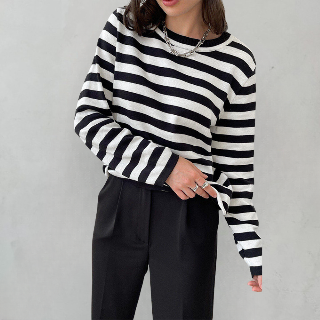 Lune London | Elegant Striped T-Shirt Light Fabric