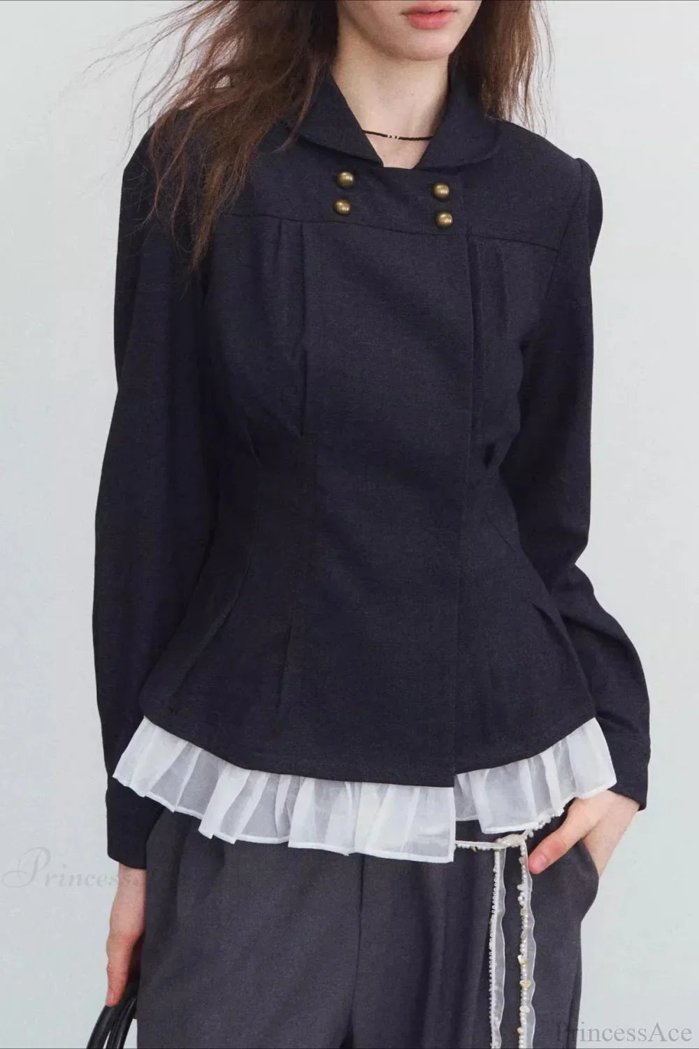 Lune London | Chest Denim Pleated Slim Jacket