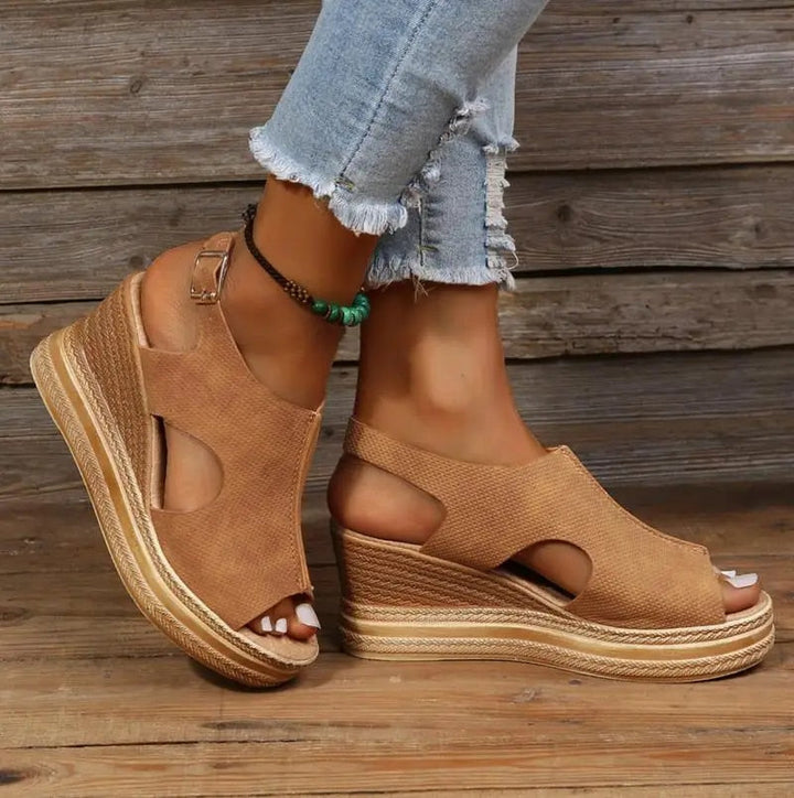 Lune London | Buckle Wedge Sandals
