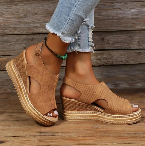 Lune London | Buckle Wedge Sandals
