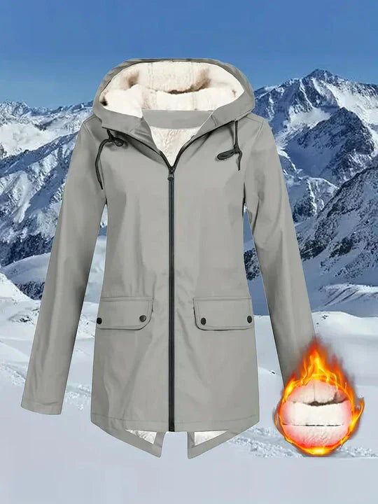 Women’s Waterproof Fleece-Lined Winter Jacket with Hood | Lune London