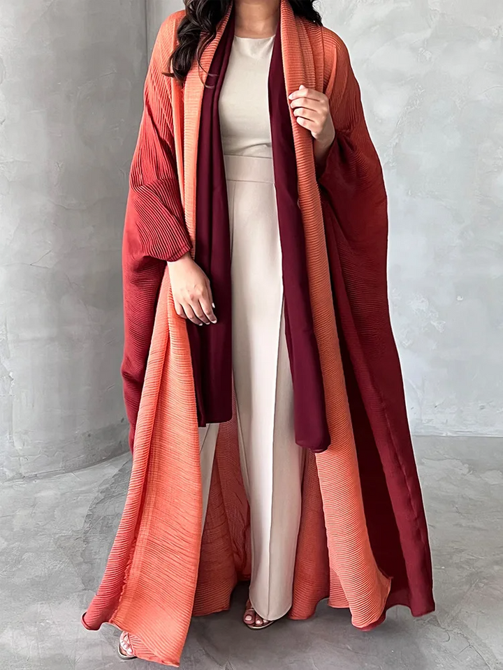 Lune London | Trench coat - Oversized Fit - Pleated texture - Scarf collar - Bat sleeves - Full length