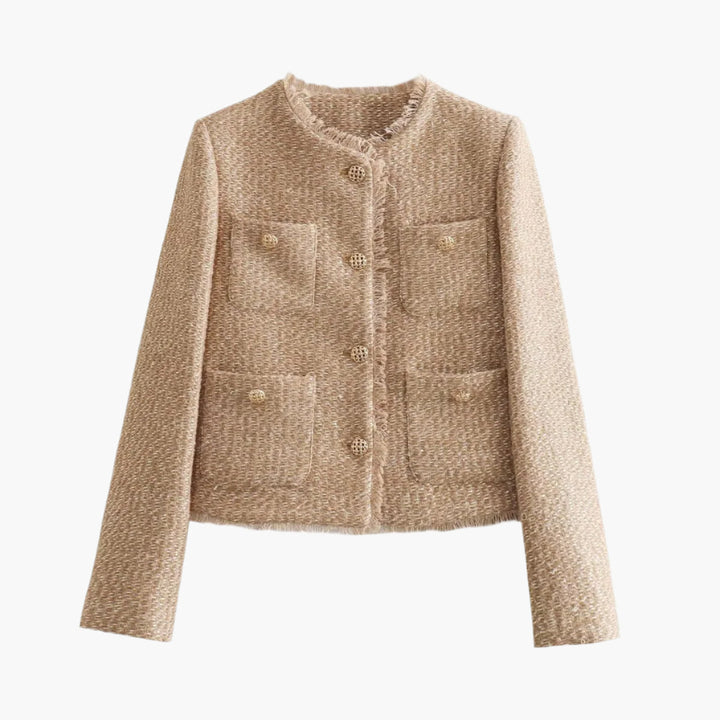 Lune London | Classic Style Tweed Jacket - Elegant Jacket for Work and Leisure, Feminine Cut