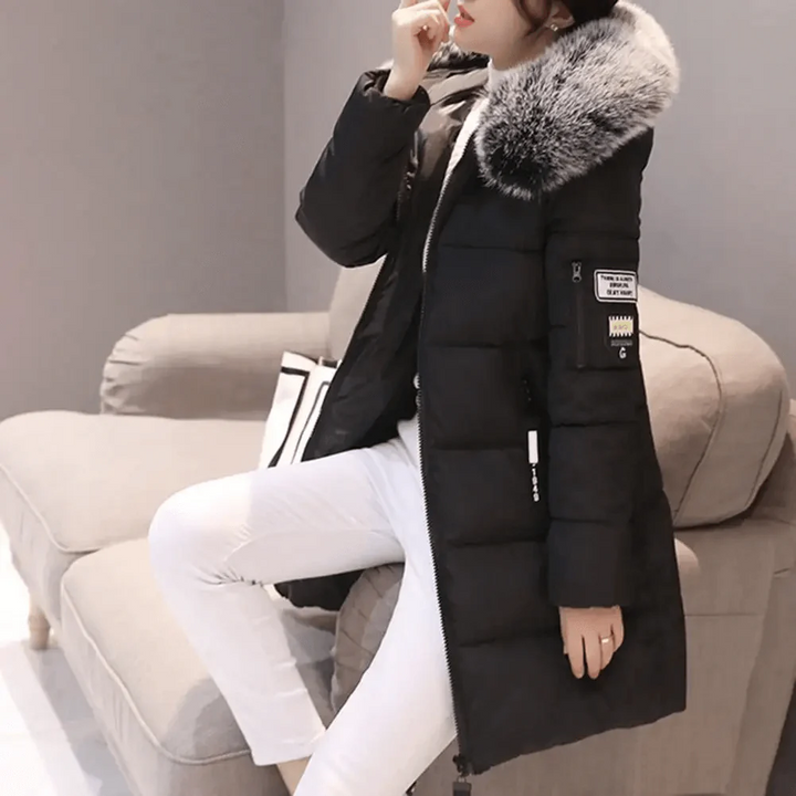 Lune London | Puffer jacket Plus size fit Quilted Faux fur hood Ribbed cuffs