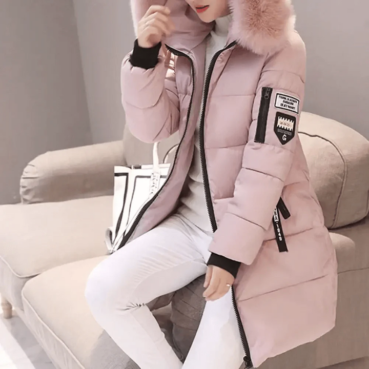 Lune London | Puffer jacket Plus size fit Quilted Faux fur hood Ribbed cuffs