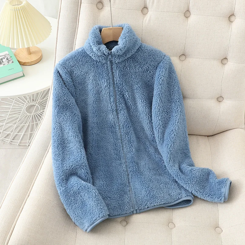 Lune London | Fleece jacket - Soft coral fleece - Loose fit - Reversible - High collar