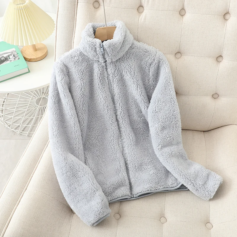 Lune London | Fleece jacket - Soft coral fleece - Loose fit - Reversible - High collar