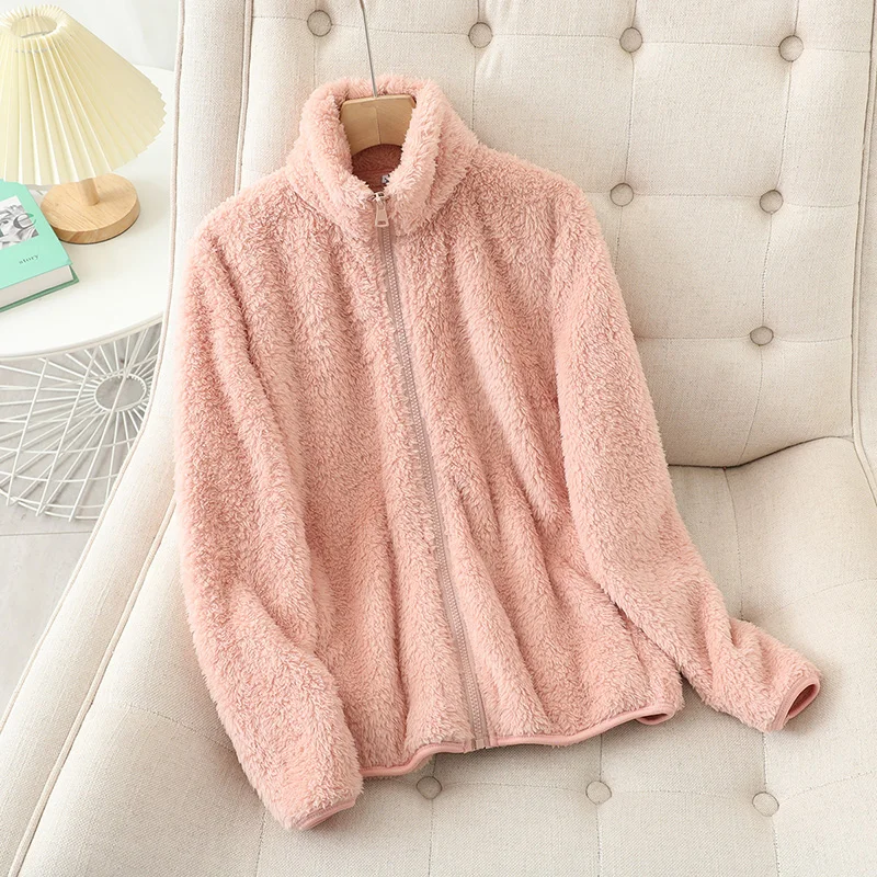 Lune London | Fleece jacket - Soft coral fleece - Loose fit - Reversible - High collar