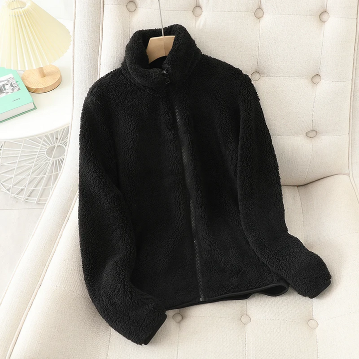 Lune London | Fleece jacket - Soft coral fleece - Loose fit - Reversible - High collar