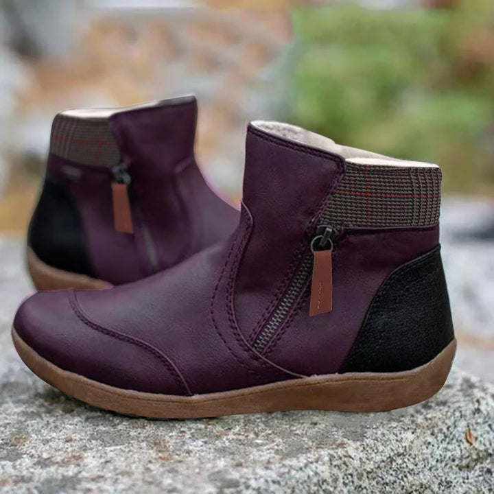 Lune London | Ankle boots - Real leather - Comfortable fit - Non-slip outsole - Zipper closure